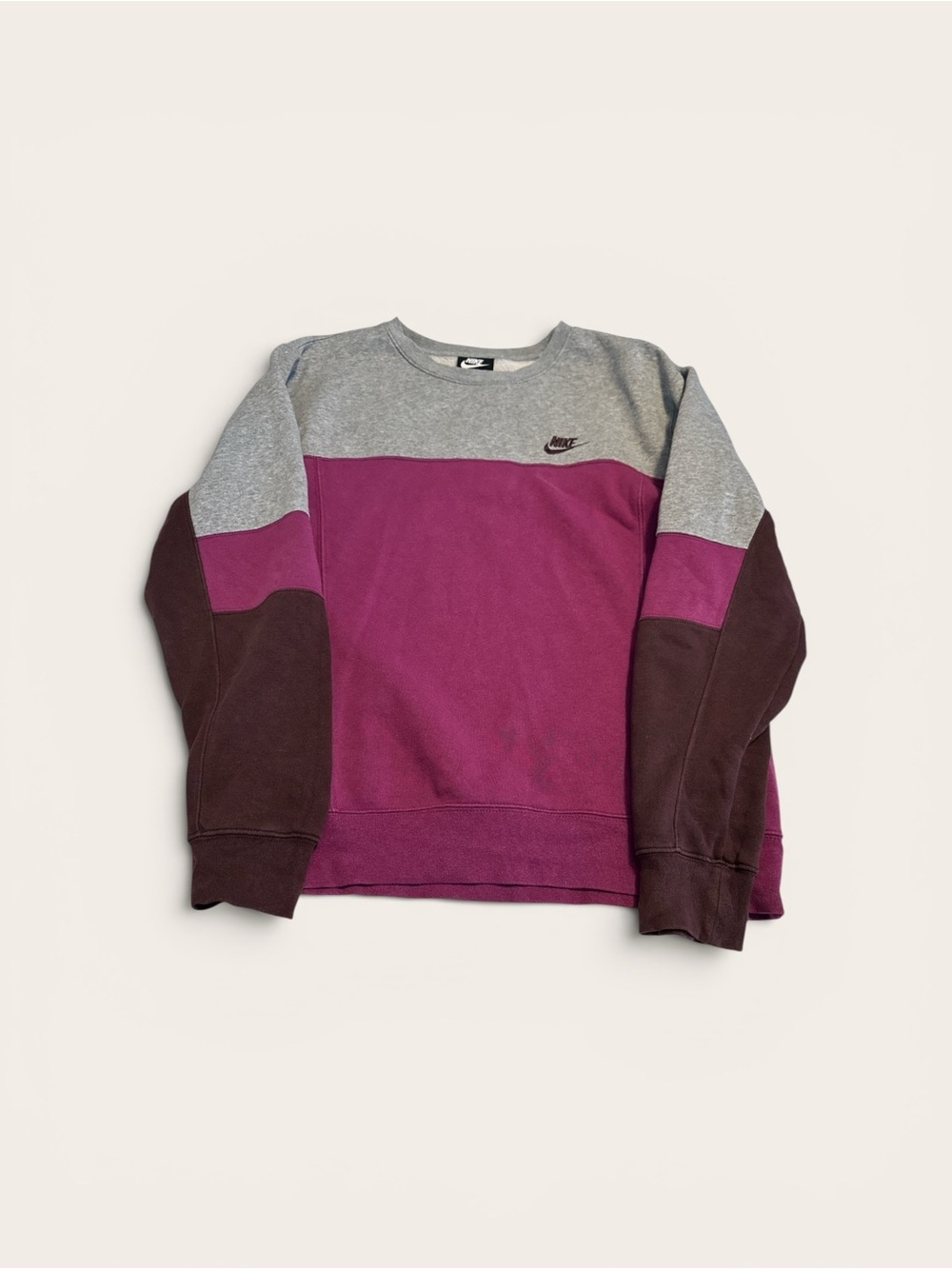 Nike Vintage Colorblock Crewneck Sweatshirt Women’s Small Fleece Pullover